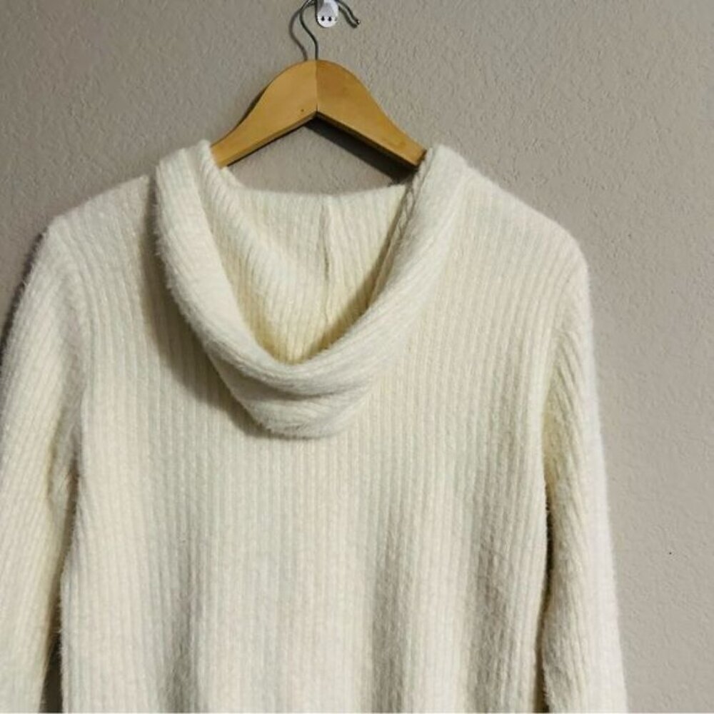 Fornia los angeles crop ivory hoodie sweatshirt size small - Picture 13 of 13